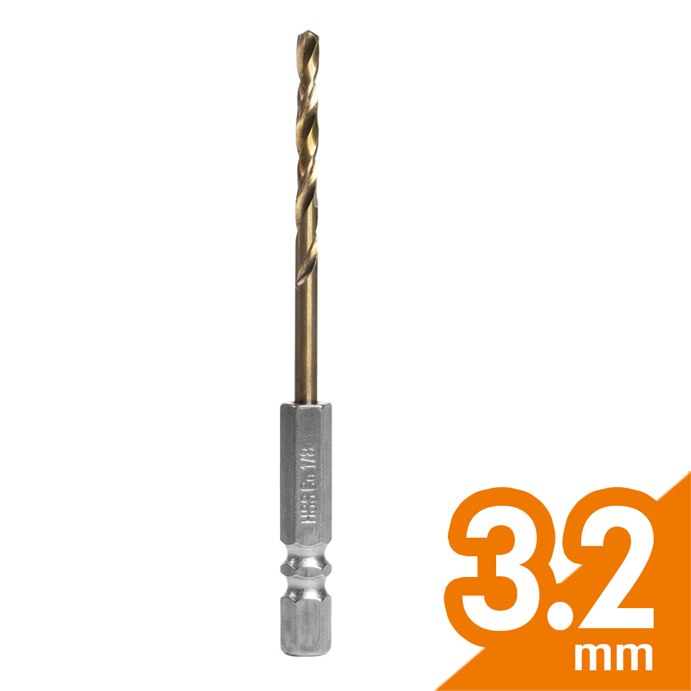 3.2mm HSS-CO Drill Bit, , large