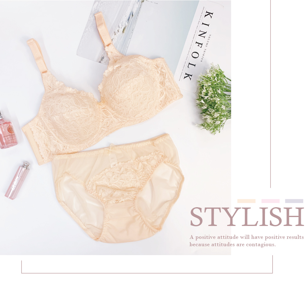 【Clany可蘭霓】舒活女人蕾絲包覆CD內衣(春漾膚 6671-11), , large