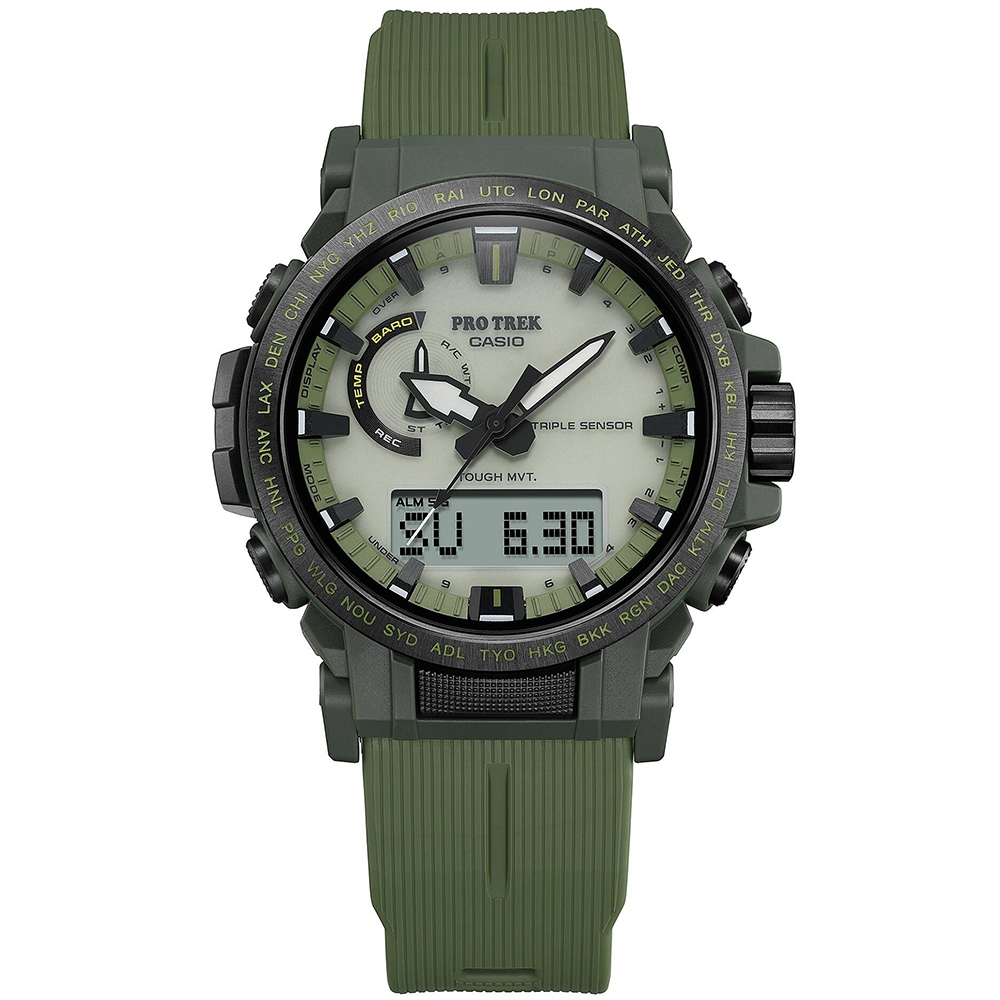 CASIO 卡西歐 PRO TREK 登山系列太陽能戶外手錶 送禮推薦 PRW-61LD-3, , large