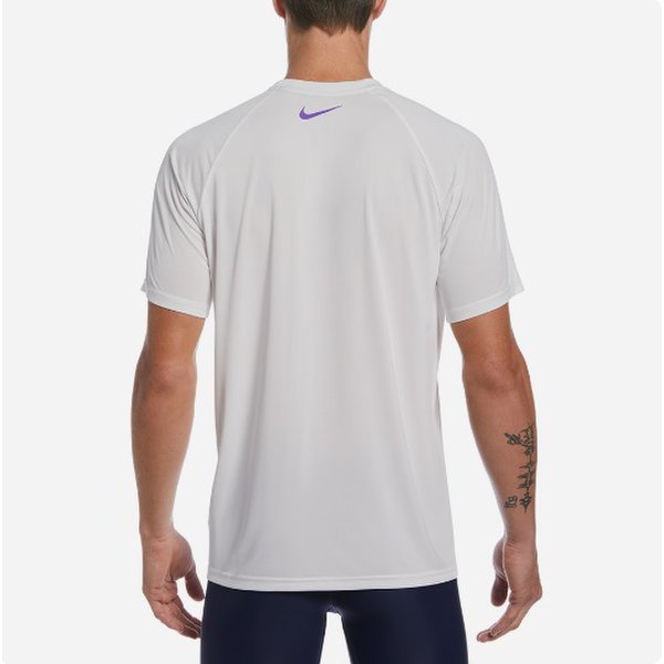 NIKE SCRIPT LOGO 成人男性短袖防曬衣 抗UV DRI-FIT 運動上衣 NESSC653 【樂買網】, 458 相片藍,M, large