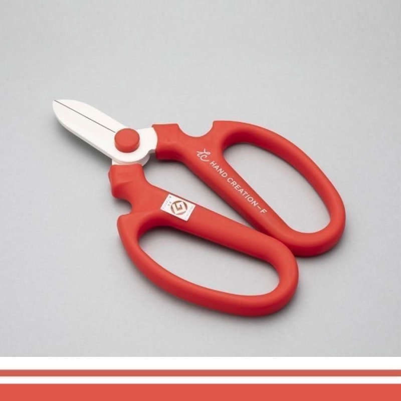 Sakagen F-170 Floral Scissors Made in Japan White Blade Pruning Shears Ikebana Gardening Cutter