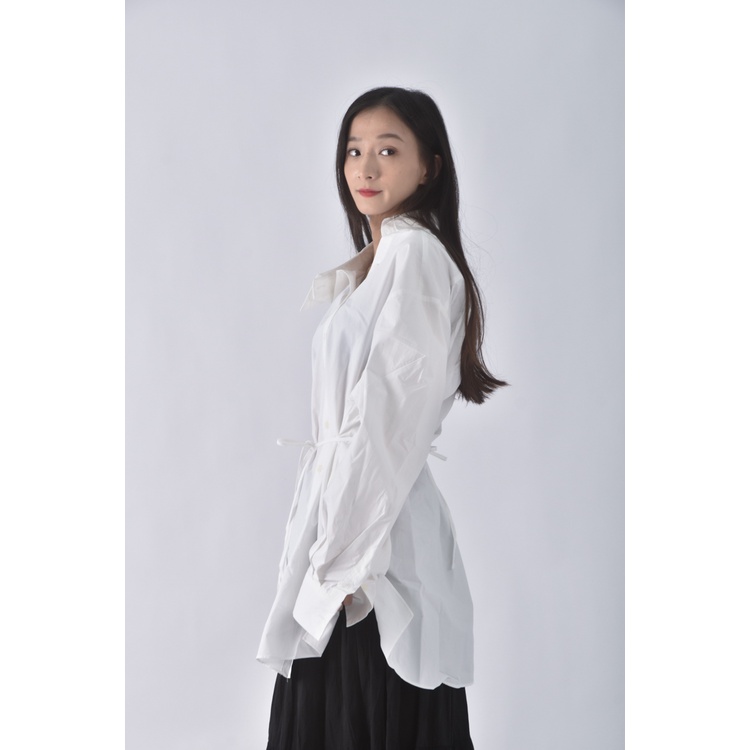 (XL) miyuki select質感寬鬆白色襯衫上衣二手衣, , large