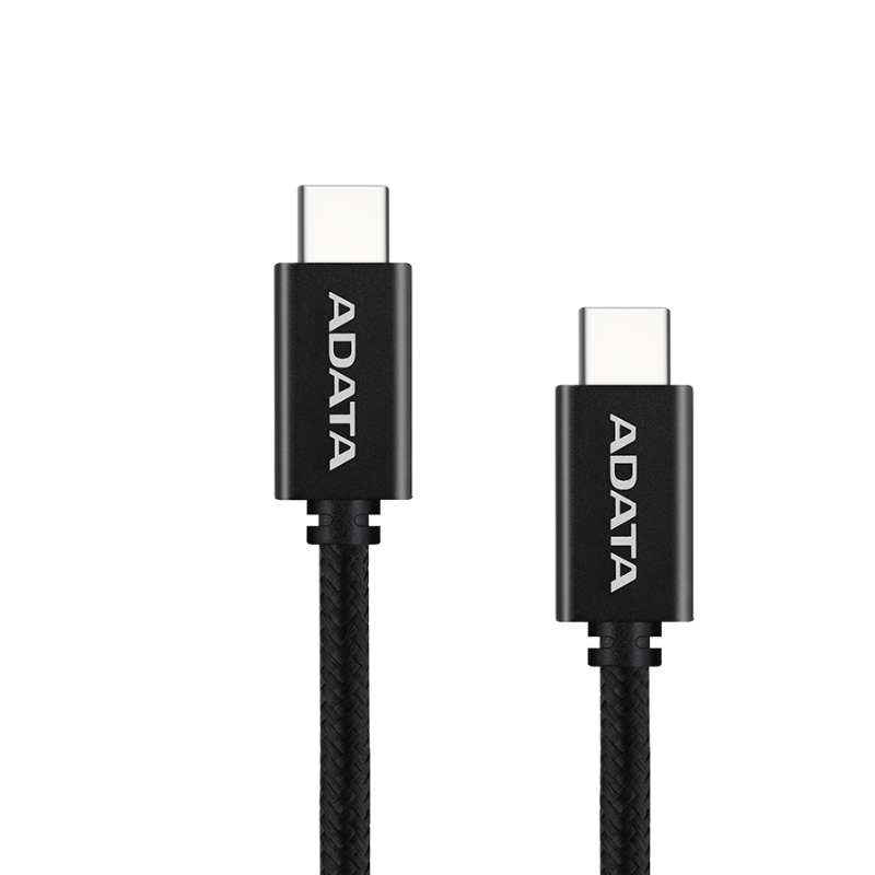 【ADATA 威剛】USB-C to USB-C 黑色 充電傳輸線 編織線 長度 200cm, , large