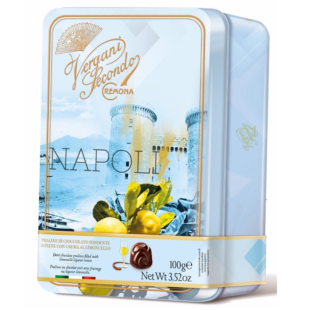 Vergani NAPOLI檸檬酒可可製品鐵盒, , large