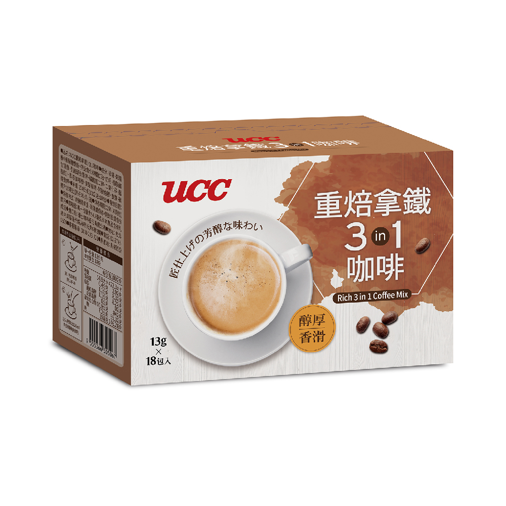UCC Rich 3 in 1 Coffee Mix 13g x18, , large