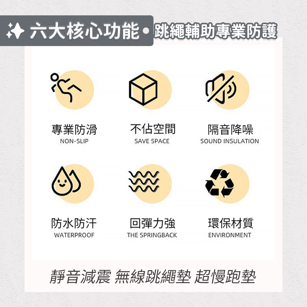 SGS合格 加厚12mm減震跳繩墊 超慢跑運動墊, , large