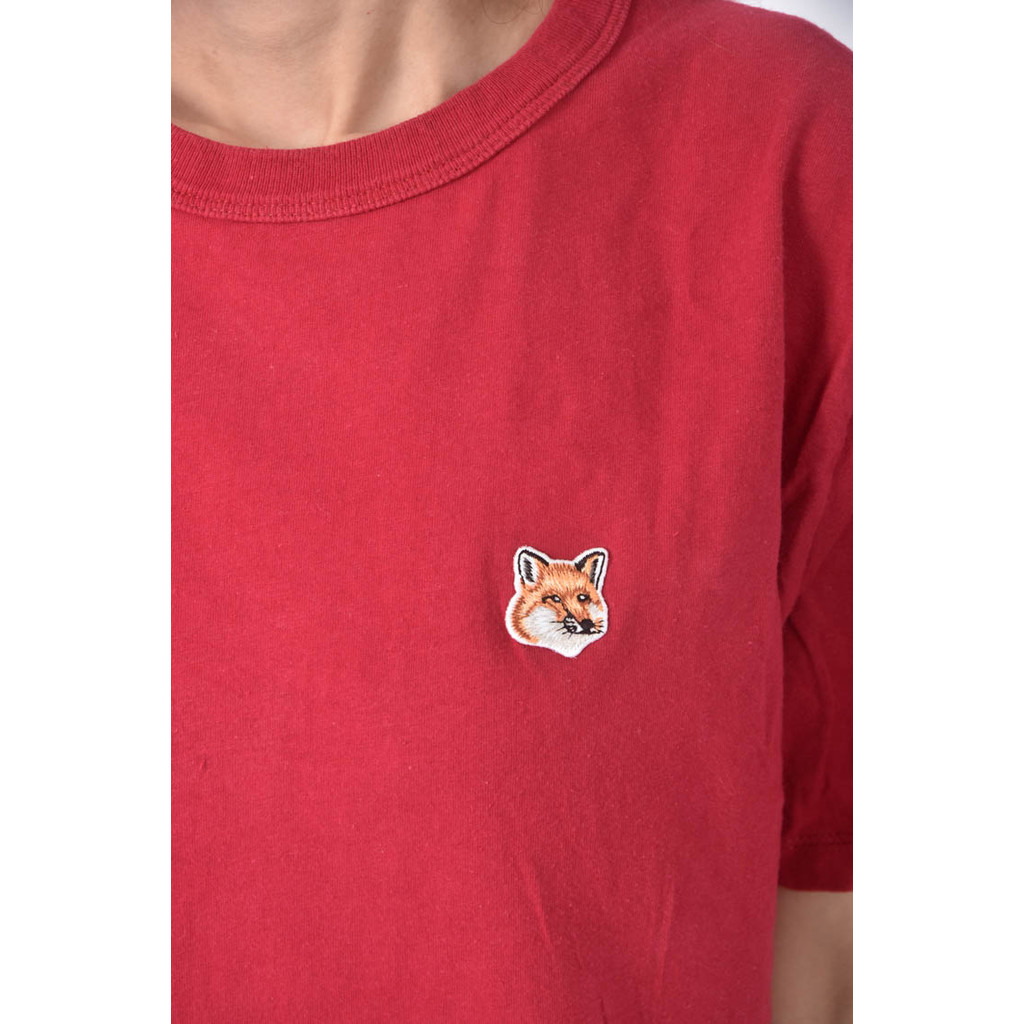 (L) maison kitsune紅色短袖上衣二手衣, , large