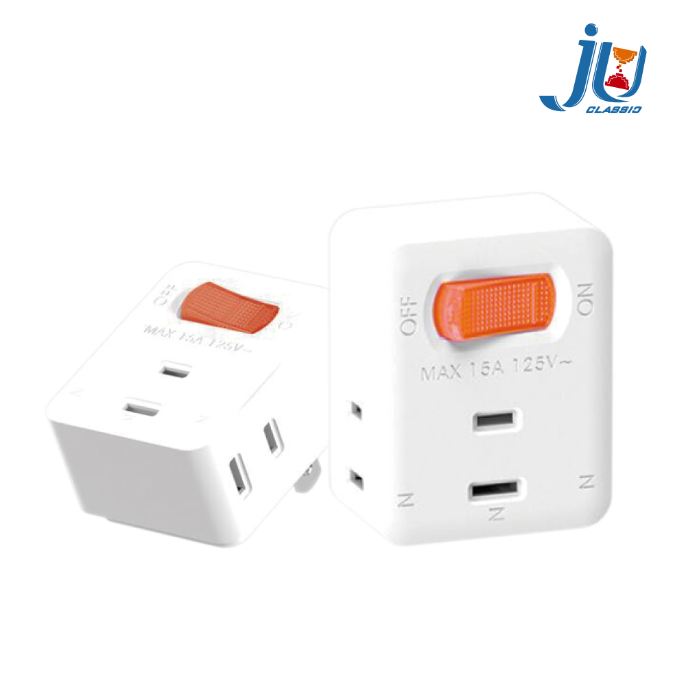 鉅玉經典｜2P-一開三插分接器 JY-P0131, , large