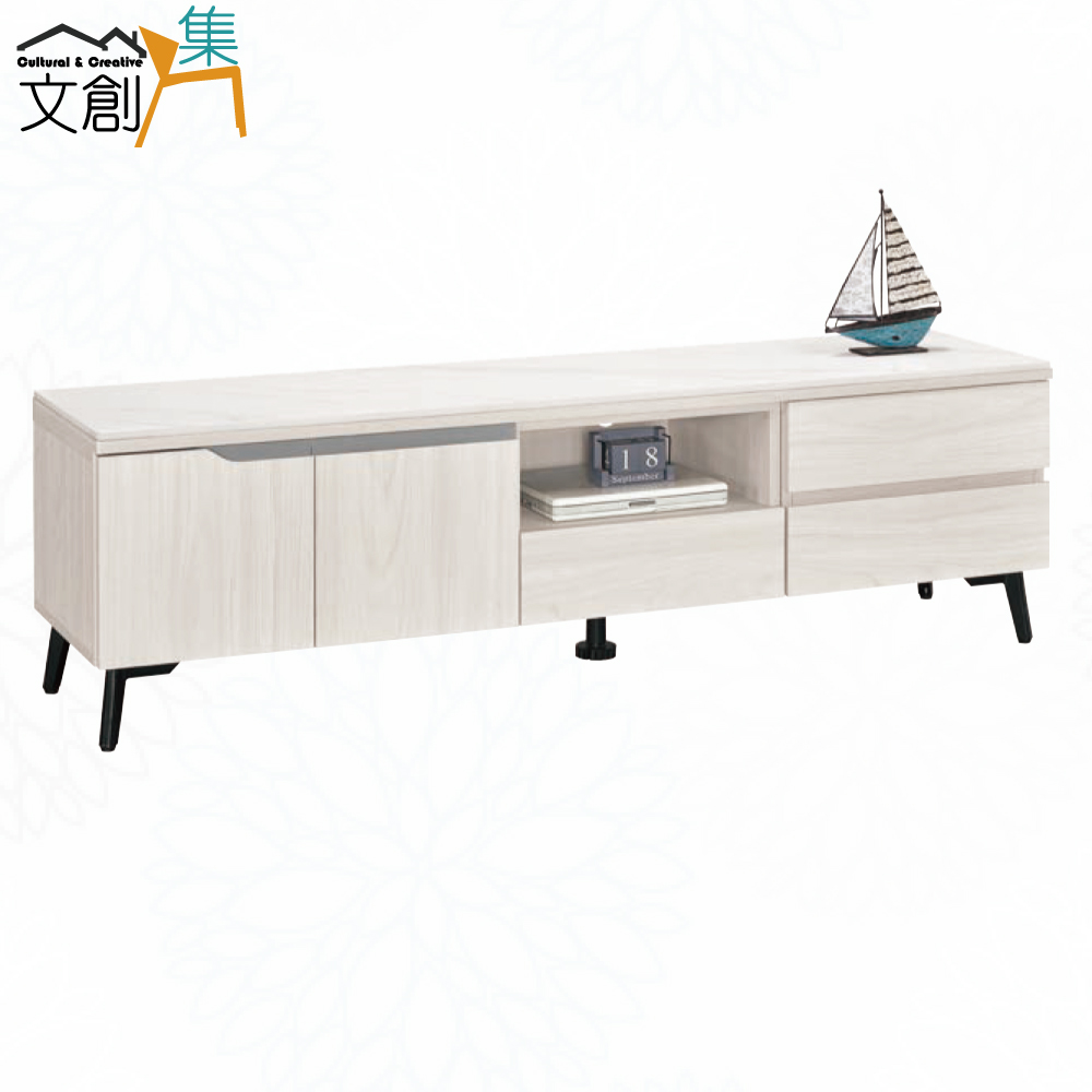 【文創集】丹尼5尺岩板二門三抽電視櫃(客約商品), , large