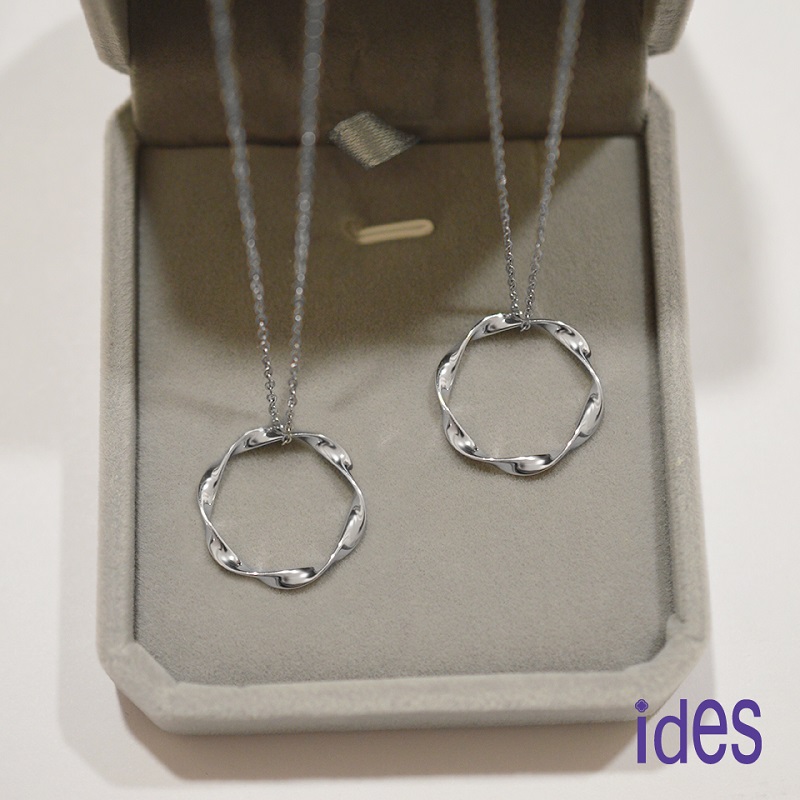 [ides愛蒂思] 情人禮 歐風精品設計系列PT950鉑金對鍊情侶對鍊/契合（小+小）, , large