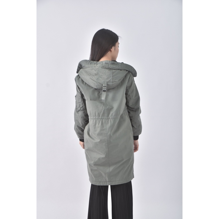 (L) moussy連帽綠色外套二手衣, , large