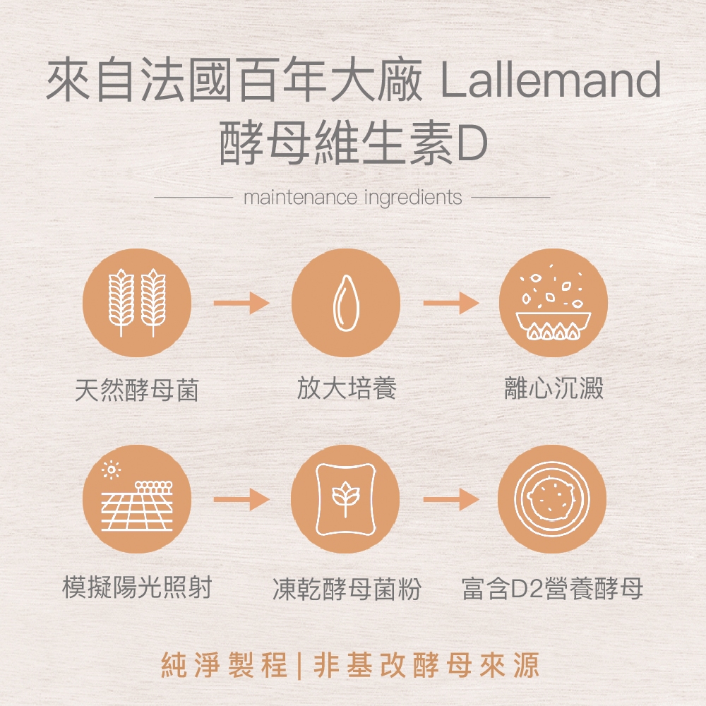 【FJ豐傑生醫】酵母維生素Ｄ(30顆/袋)-法國百年大廠·非基改天然酵母，增進鈣吸收x維持肌肉與神經正常生理, , large