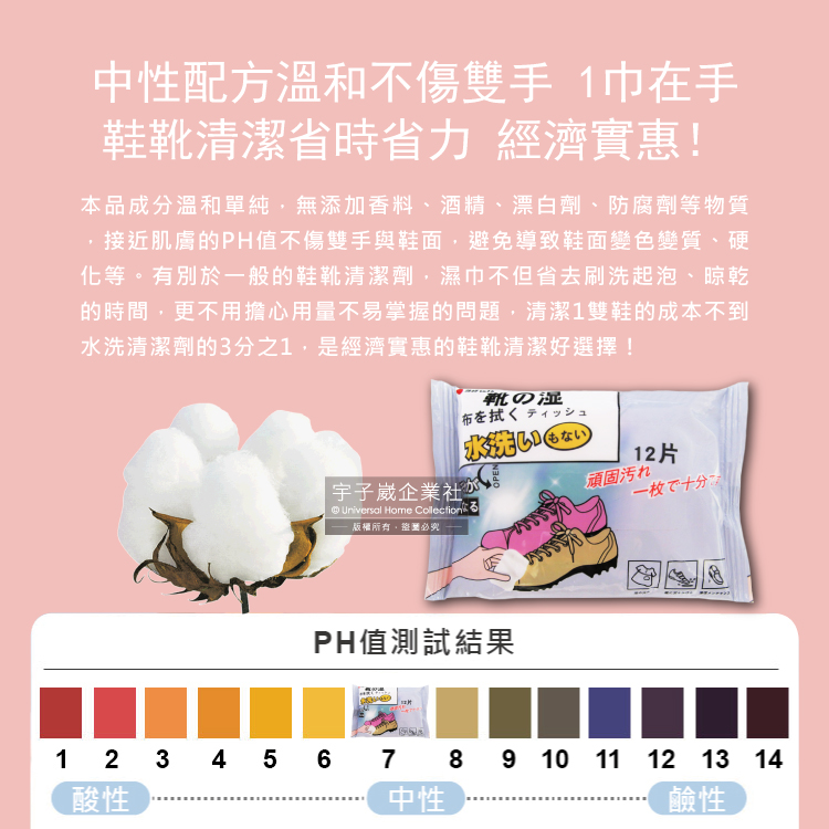 Lin Shoe Wipes 12pcs, , large