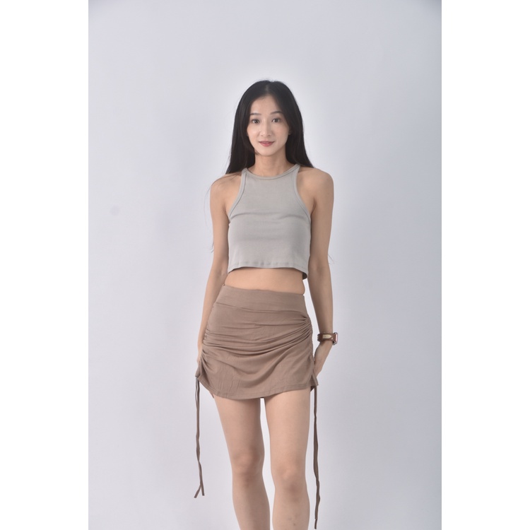 (S) 質感杏色短裙二手衣