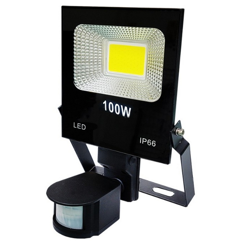 HC-8100A 100W Outdoor Microwave Induction Floodlight (White Light - Made in Taiwan)an), 白光, large