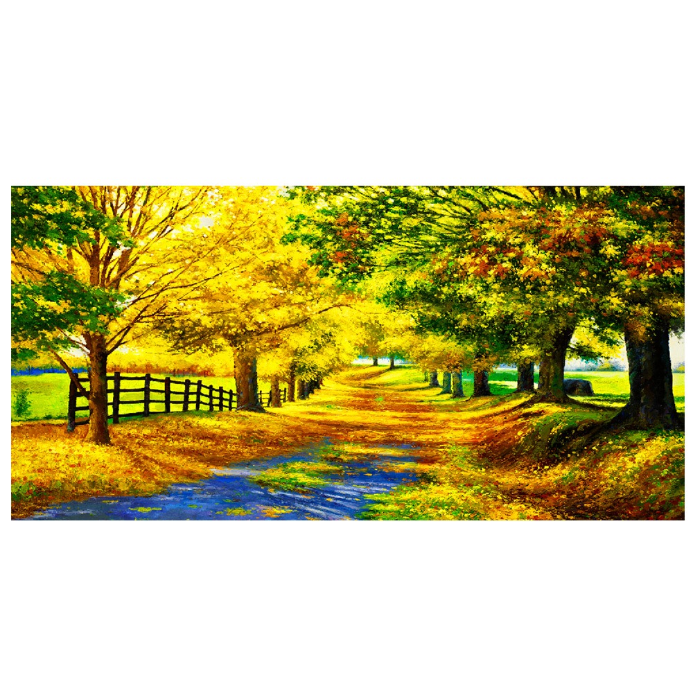 【御畫房】黃金大道 國家一級畫師手繪油畫60&times;120cm(VF-135), , large