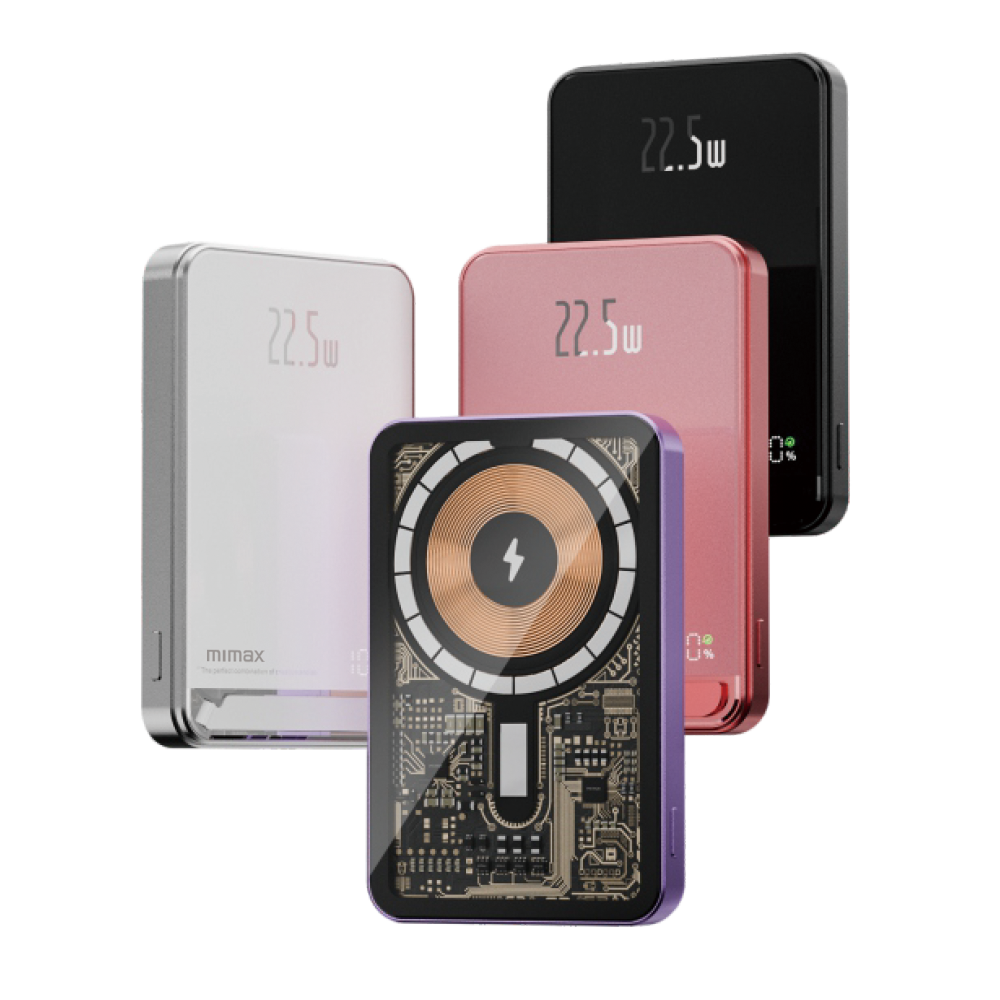 mimax 米覓 磁吸無線充支架行動電源10000mAh 輕薄大容量, , large