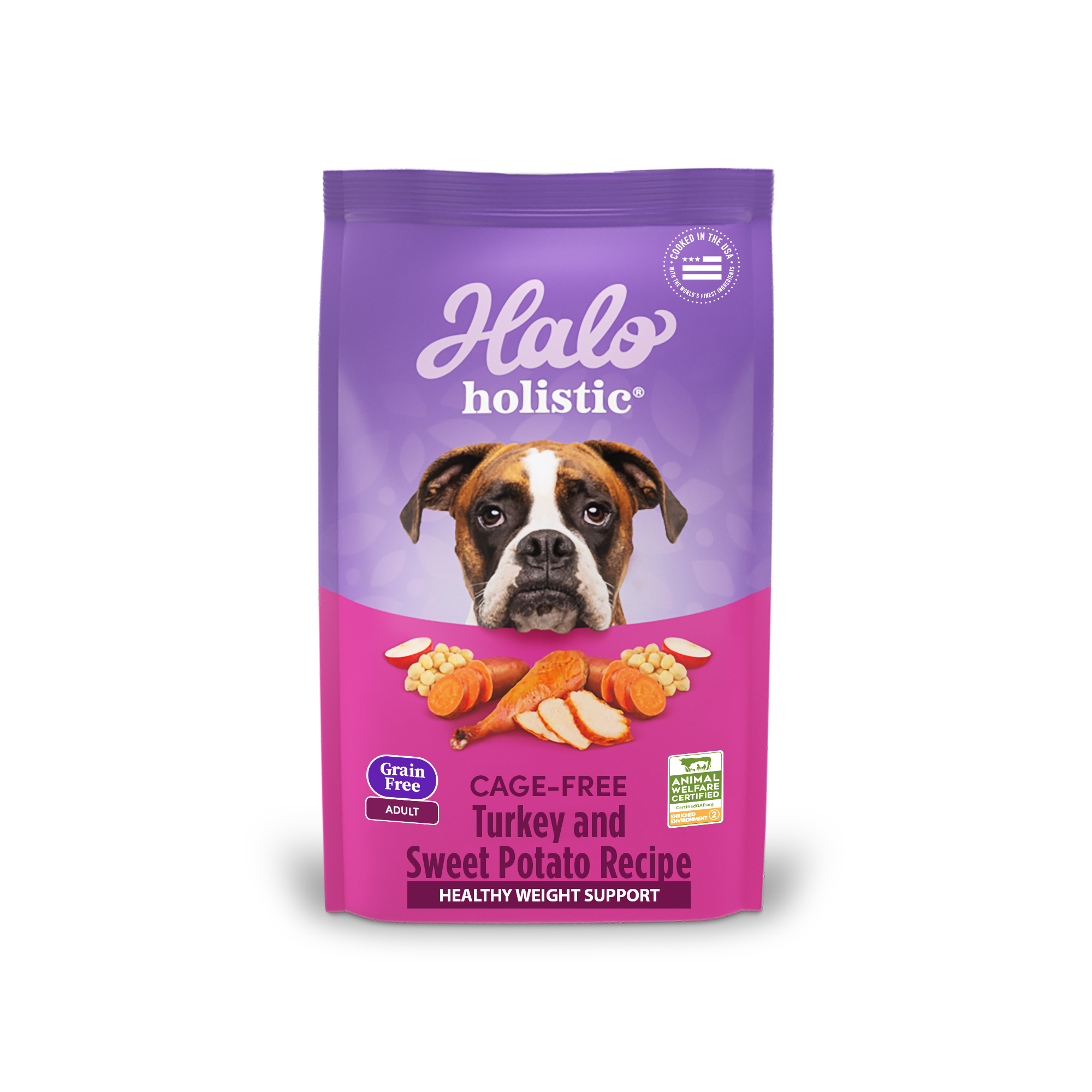 【拉拉寵物小舖】美國 HALO 嘿囉 狗飼料 成犬低脂火雞肉 3.5磅 無穀 低敏感 天然糧 WDJ推薦 高含肉量, , large