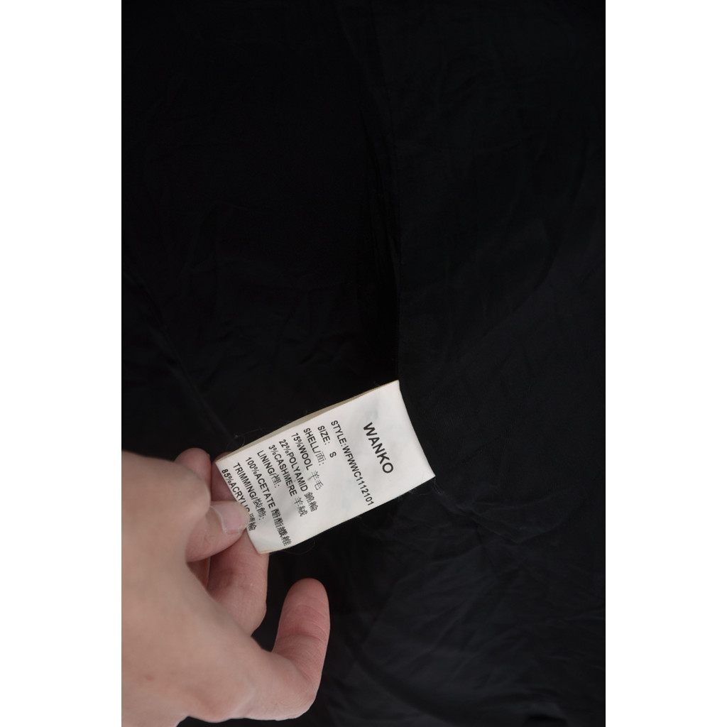 (M) wanko西裝綁帶黑色外套二手衣, , large