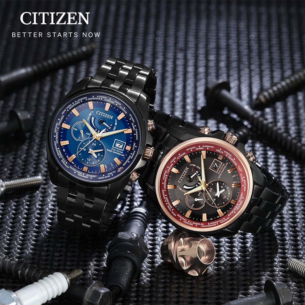 CITIZEN 星辰 限量 台灣25周年限定 光動能電波計時手錶 AT9124-88E, , large