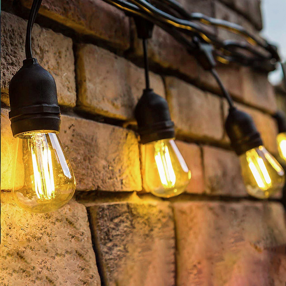 Solar glass light string, , large