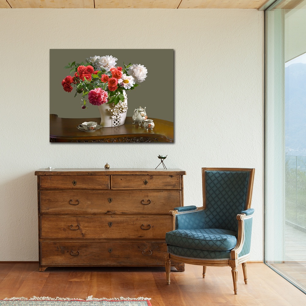 【御畫房】富貴吉祥 國家一級畫師手繪油畫60×80cm(VF-153), , large