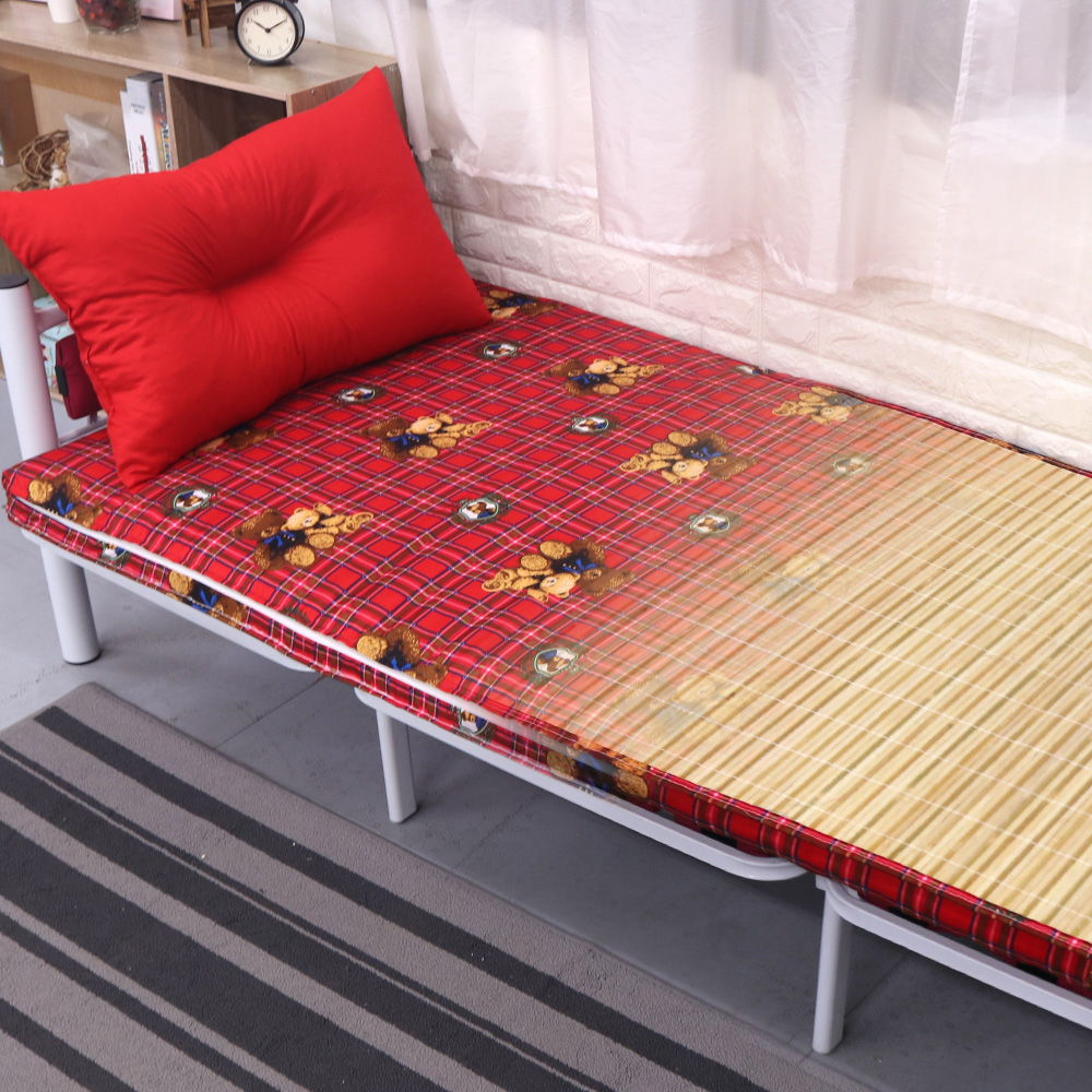 [台客嚴選] 英倫皇家熊竹面單人透氣床墊附枕 學生床墊 學生床墊 外宿床墊 台灣製, , large