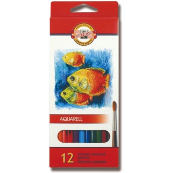 普思AP 【KOH-I-NOOR】水溶性色鉛筆(紙盒)套組12色 K3716, , large