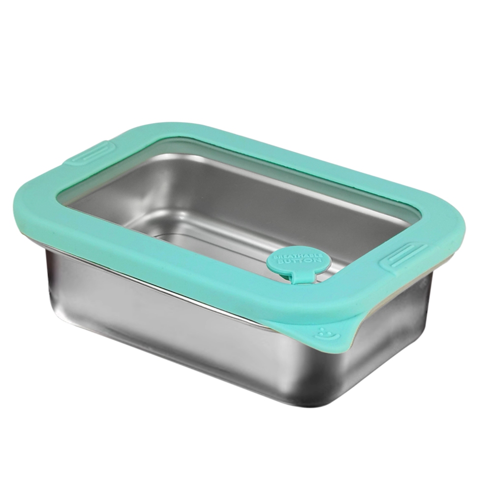 [American MotherGoose] Microwaveable sealed 316 stainless steel fresh-keeping box 750ml+1200ml 2 sets , , large