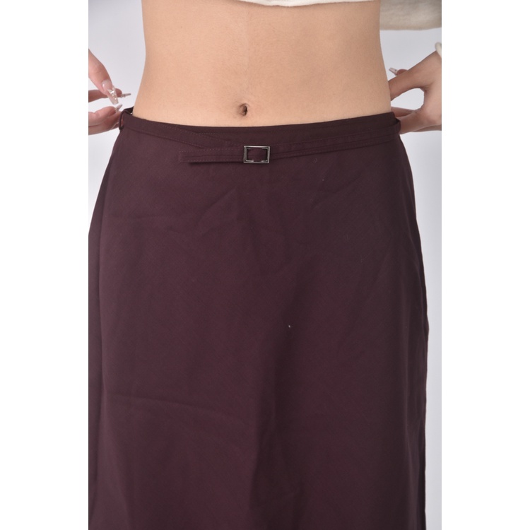 (M) woolmark質感羊毛紫色長裙二手衣, , large