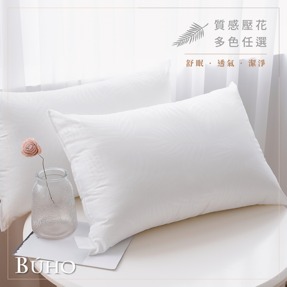 BUHO《皎潔白》可水洗舒眠抗菌機能枕-(台灣製)-2入, , large