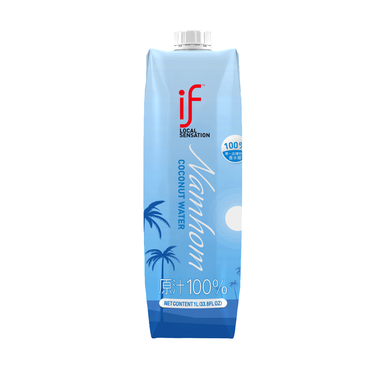 泰國IF 100%天然香水椰子水1Lx12瓶/箱, , large