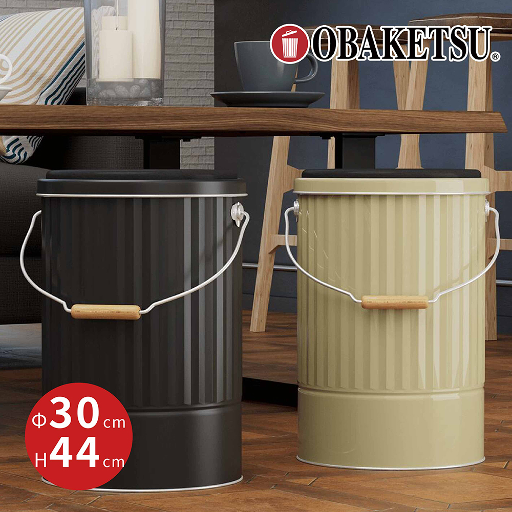 【this-this】日本渡邊金屬｜OBAKETSU 手工製凳子儲物桶 L, , large