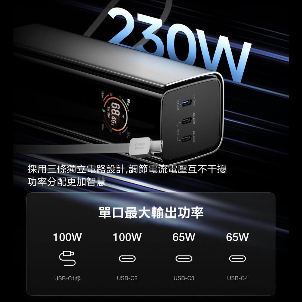EcoFlow正浩 RAPID RPO EFHB100 230W 超充艙20000mAh自帶伸縮線行動電源72Wh, , large