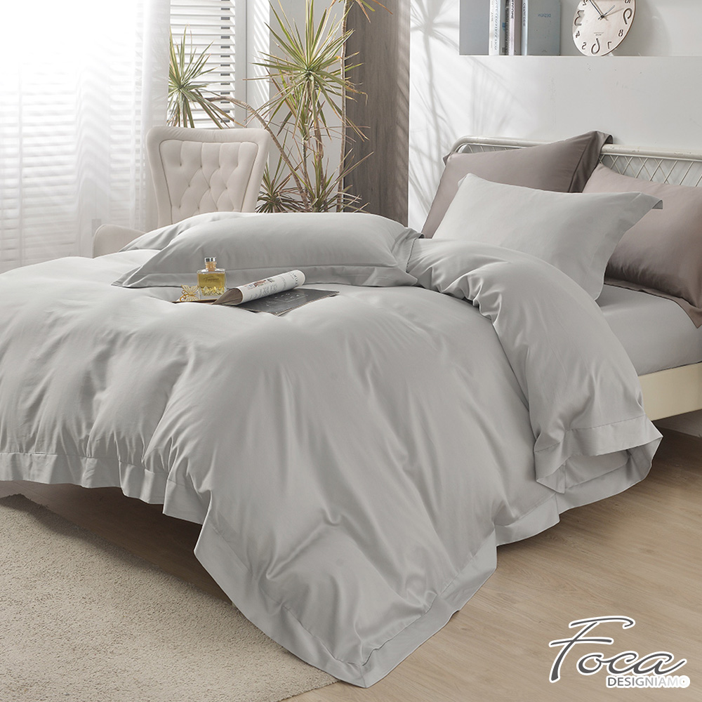 【FOCA】Sesame milk cap | Tea Time 60-count Tencel Cotton Dual-purpose Quilt and Bed Sheet Set - Large, 芝麻奶蓋, large