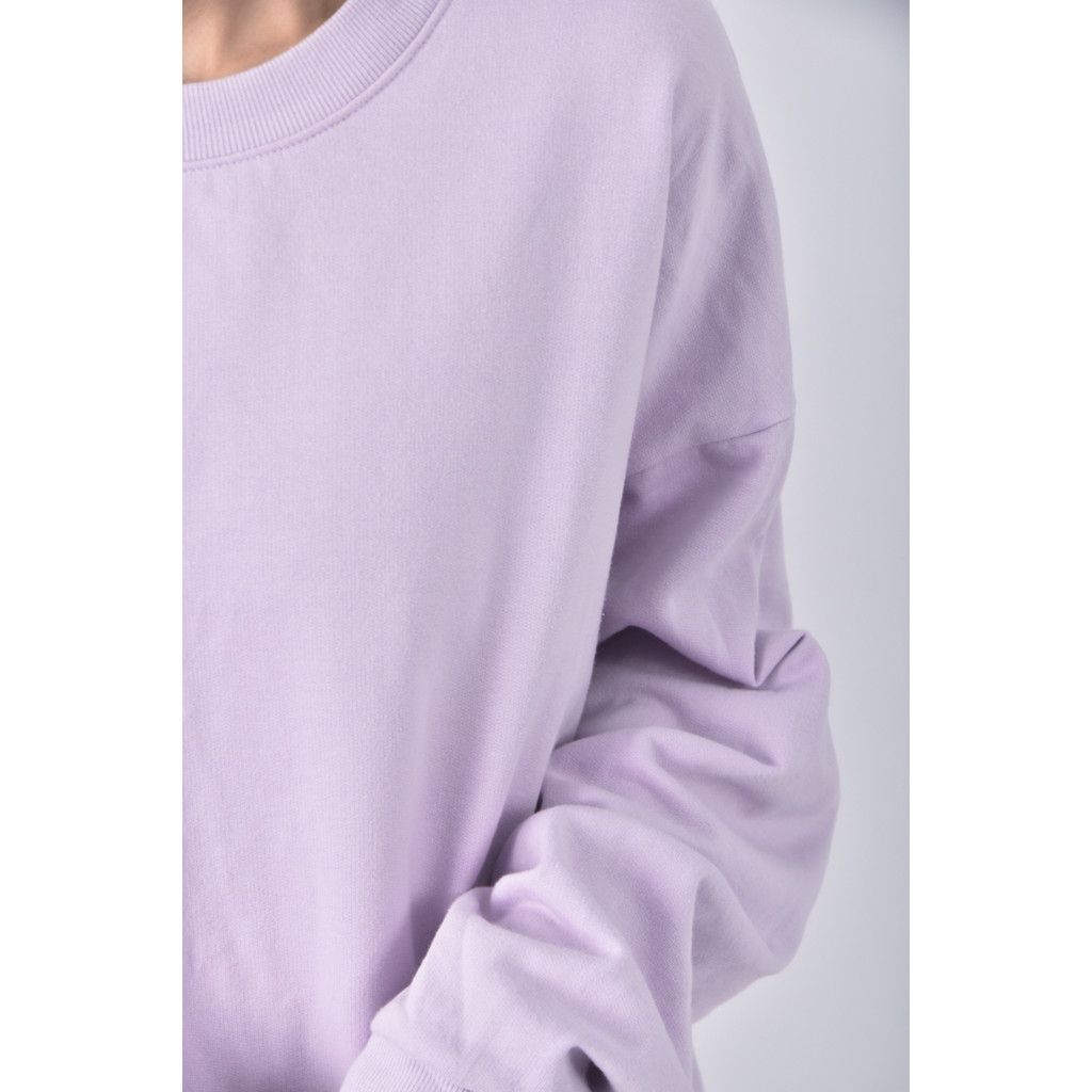 (XL) stl質感圓領紫色長袖上衣二手衣, , large
