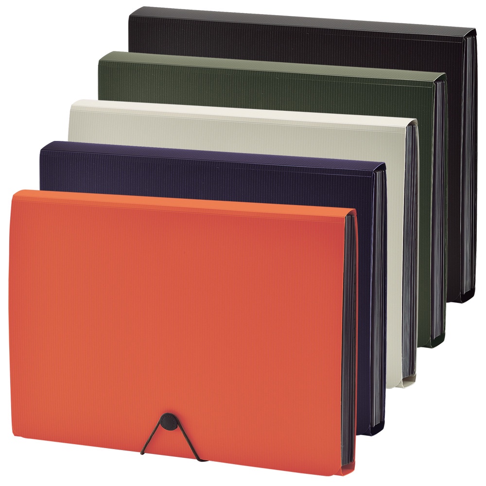 *需預訂 LIHIT LAB. SMART FIT  A4  13層風琴夾(A-7620)橘