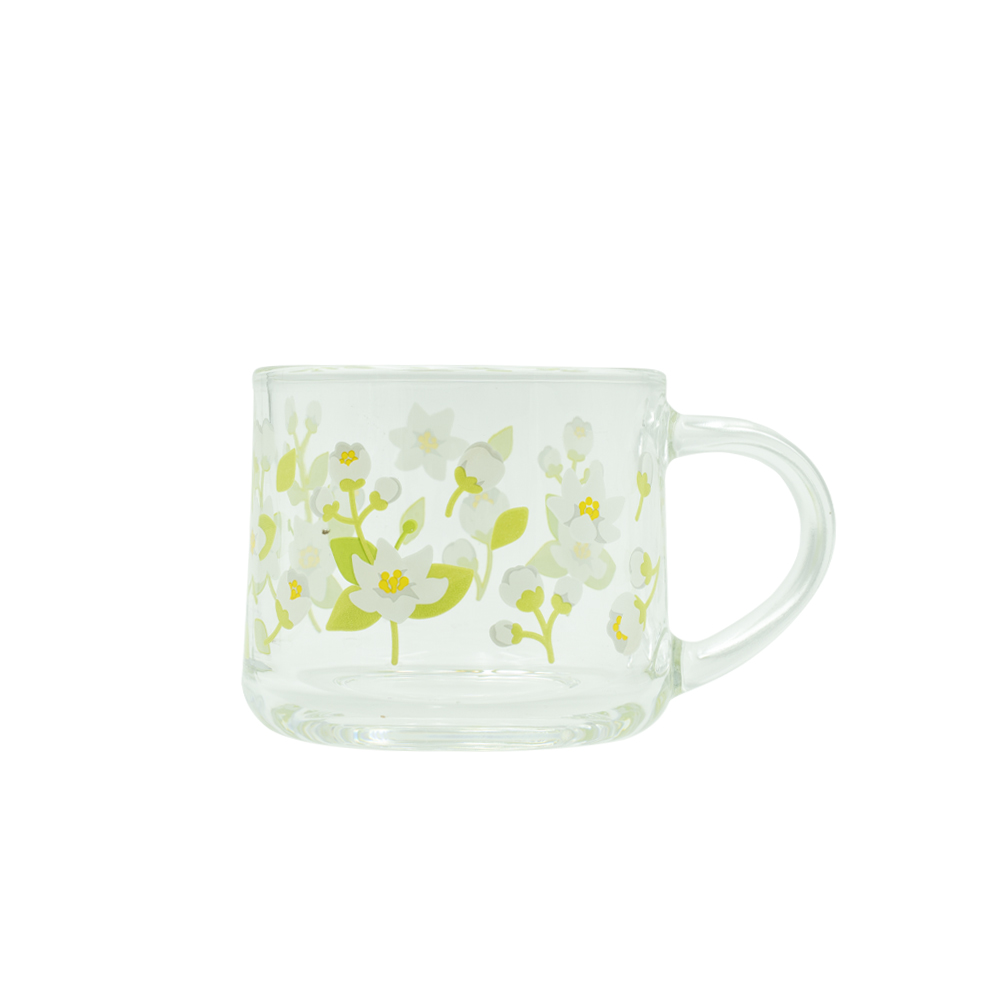 KIYODO花朵玻璃馬克杯350ml, , large