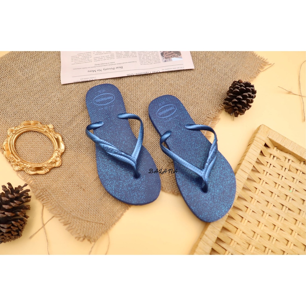 [巴拉娜巴西人字拖專賣店]中壢實體店面 Havaianas哈瓦仕 夾腳拖/人字拖鞋 FANTASIA GLOSS 沙灘 海灘 海邊女款 黑/紫/藍, , large