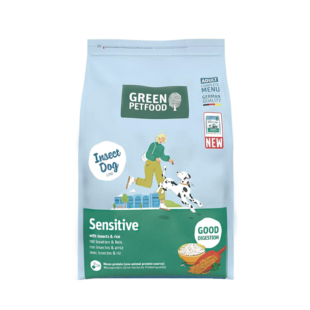 【倆寶貝精品館】Green Petfood德國綠自然 昆蟲蛋白+大米 無麩質低敏成犬飼料3KG, , large