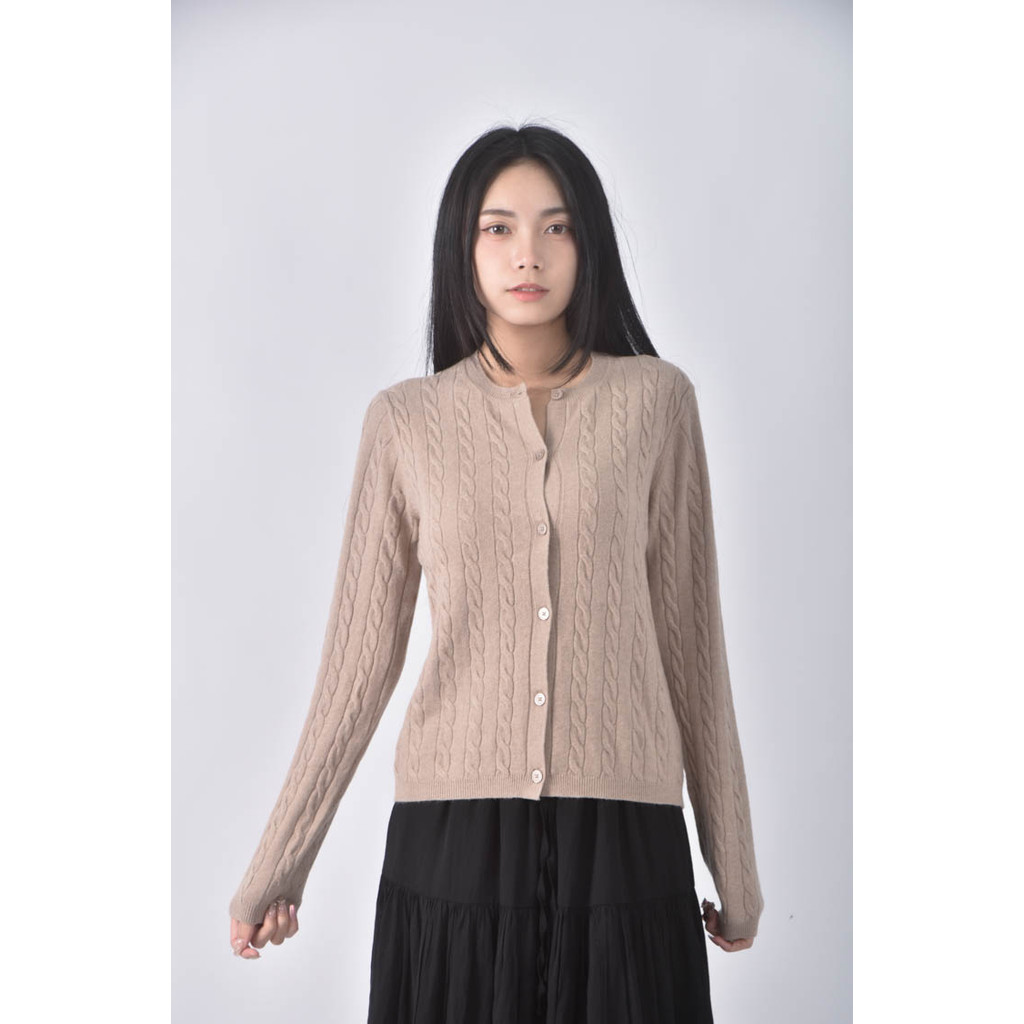 (M) uniqlo排扣棕色長袖上衣二手衣, , large