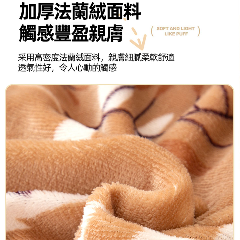 A-nice JOJO專櫃品牌 加厚款法蘭絨 床包兩用被毯四件組 柔軟細緻保暖 E - 琥珀林語, , large