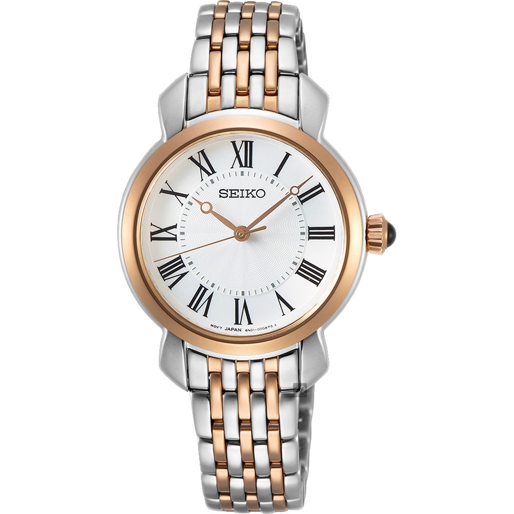 SEIKO 精工 CS系列羅馬女錶-雙色/29.2mm 6N01-00F0KS(SUR628P1)