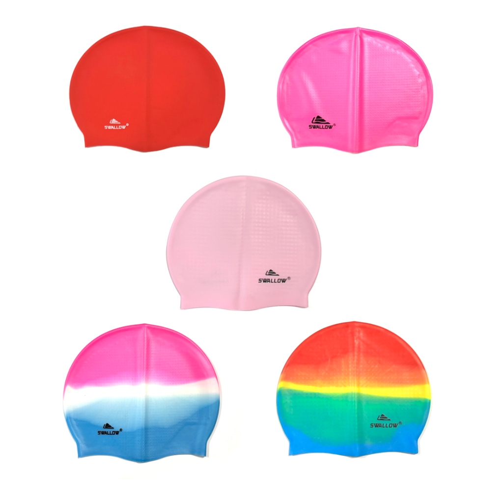 【Healgenart】高級防滑矽膠泳帽 游泳訓練泳帽  (隨機出貨), , large