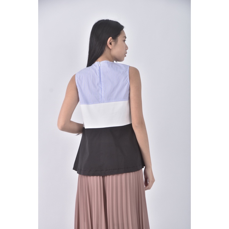 (S) moma質感棉質純棉藍色上衣二手衣, , large