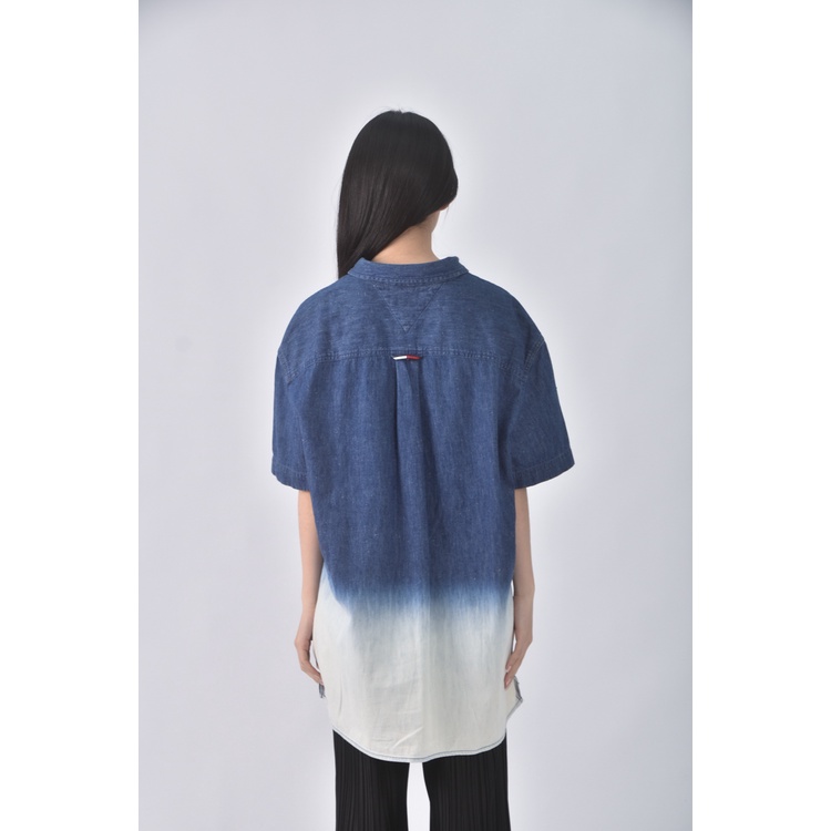 (XL) tommy hilfiger質感丹寧牛仔棉質純棉藍色短袖上衣二手衣, , large