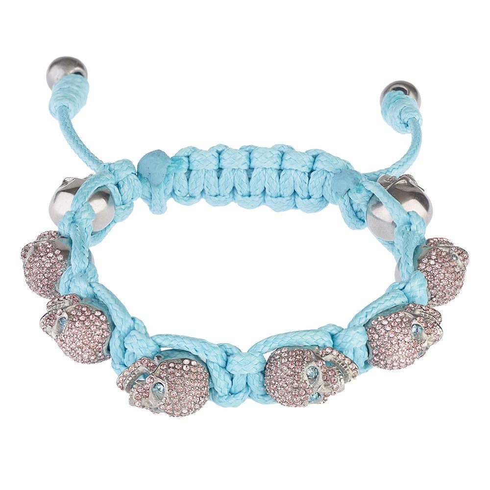 BOMBERG 炸彈錶 白水鑽藍眼銀骷髏粉藍色手環-M (JW-LBT-FSSS.M8.3), , large