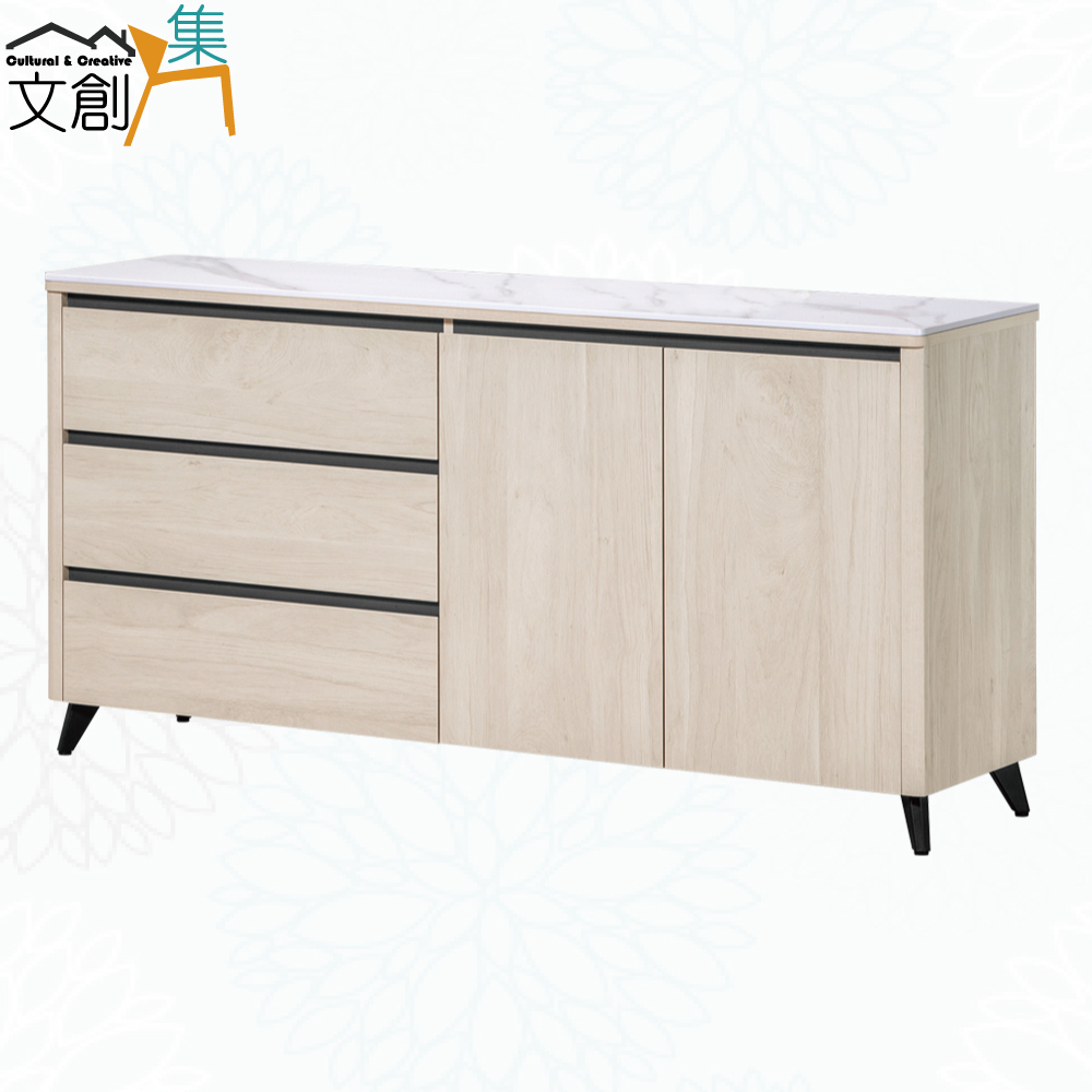 【文創集】蓋曼5.3尺岩板雙門低餐櫃(客約商品), , large