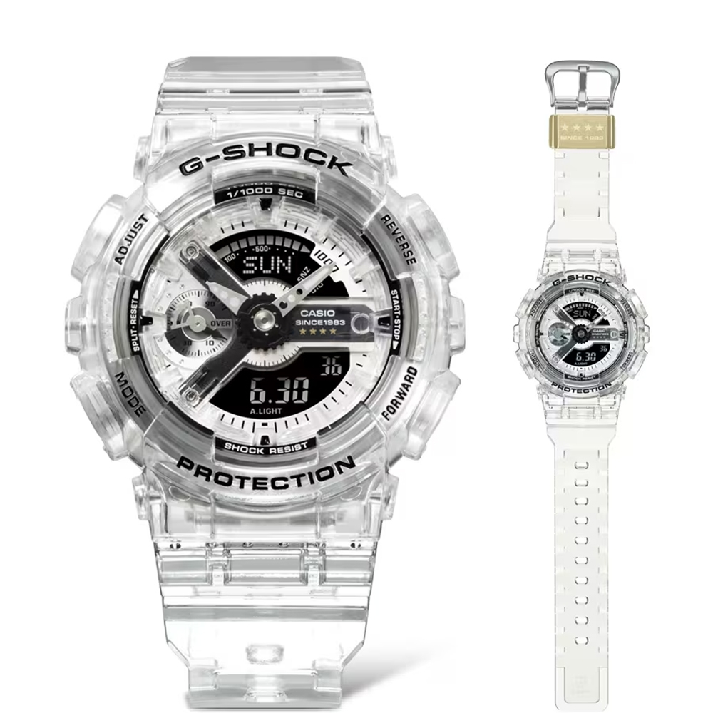 CASIO 卡西歐 G-SHOCK 40周年透明限量版透視機芯手錶 GMA-S114RX-7A, , large