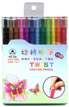 【 徠福 】利得旋捲蠟筆 12色 / 盒 NO.120, , large